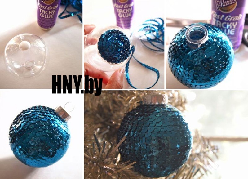 Новогодний шар из пайеток своими руками: как сделать новогодний шар с пайетками