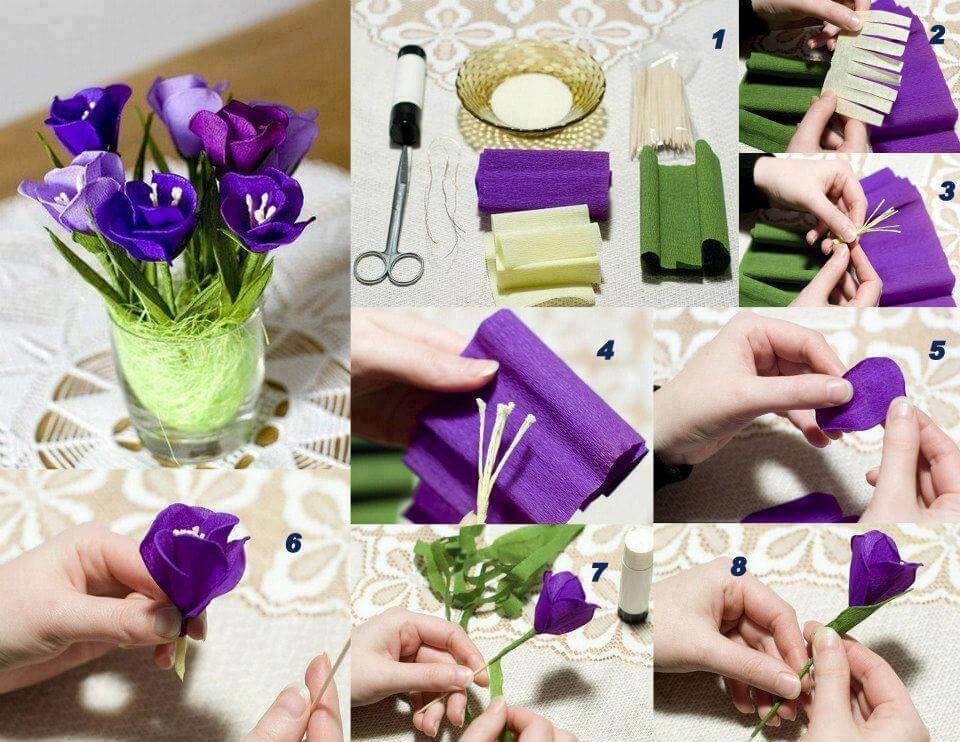 diy-crepe-paper-flower DIY Paper Flower Step by step making tutorials
